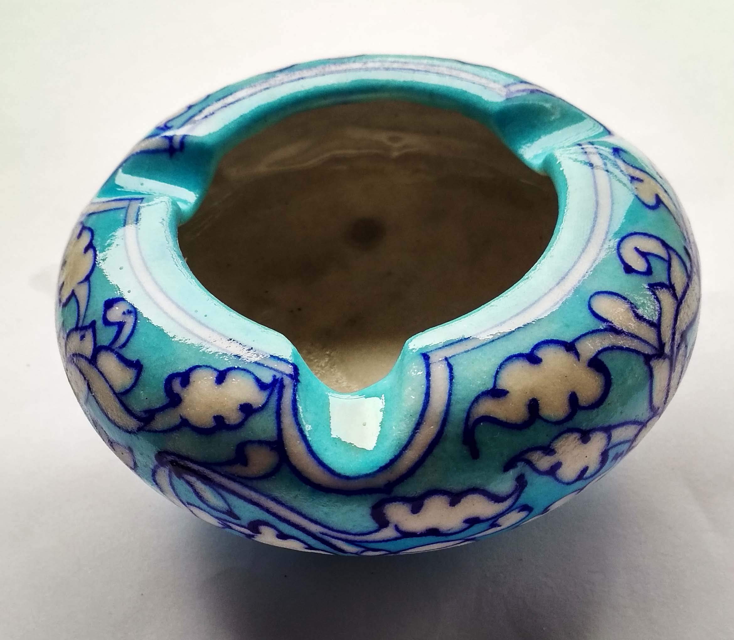 Shiv KRIPA Ceramic Pottery Ash Tray (Blue)-picture-15