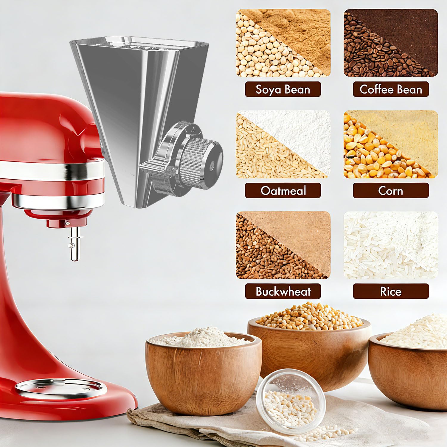 Amazon | KitchenAidスタンドミキサー用グレインミルアタッチメント