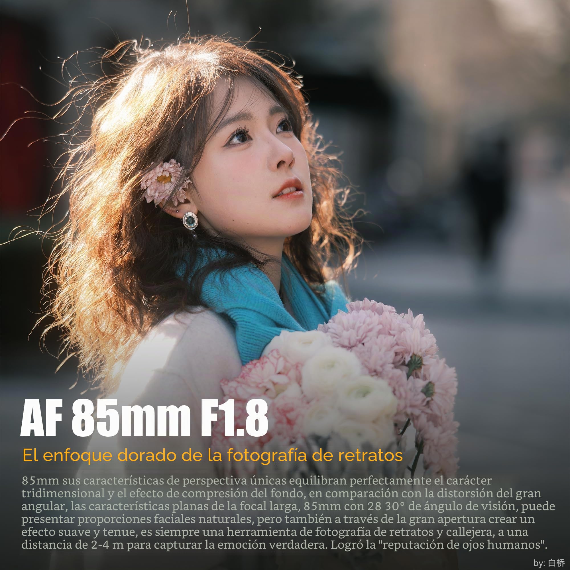 7artisans AF85mm F1.8 Lente de Retrato de Formato Completo Compatible con cámaras Panasonic LUMIX S Series/Sigma Serie L (Negro)