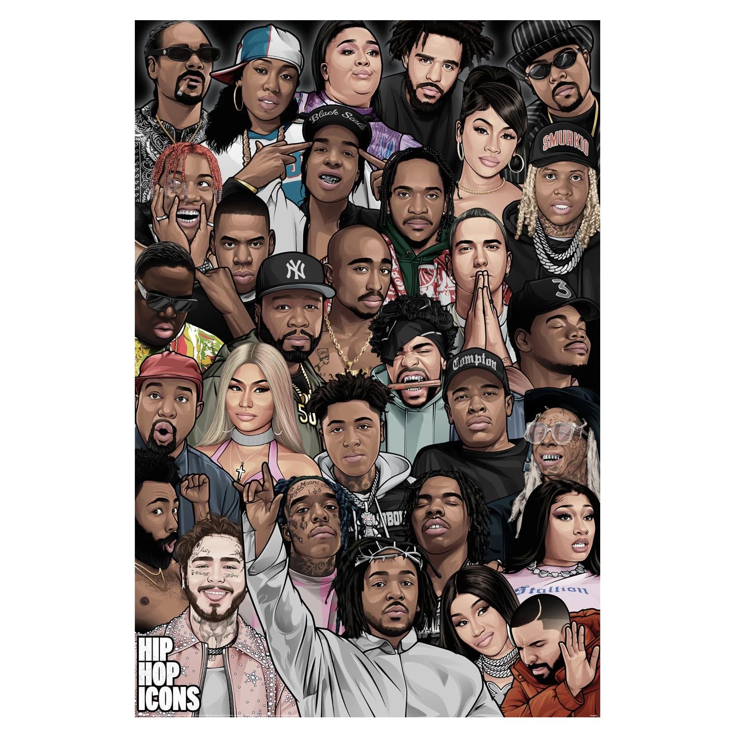 Pyramid International Hip Hop Icons Print (40cm x 30cm) (Multicoloured)