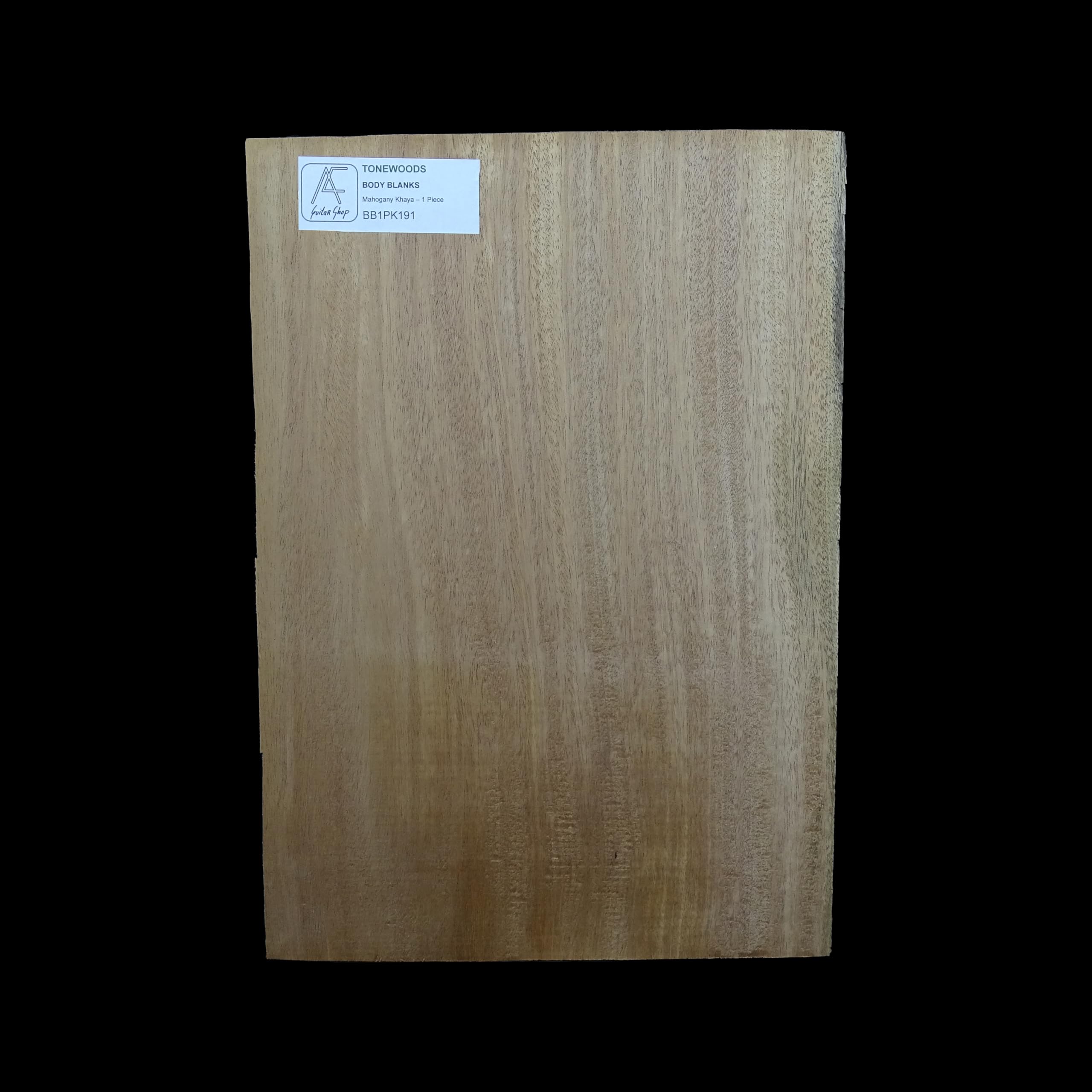 Acajou africain Khaya de guitare monobloc calibré BB1PK191