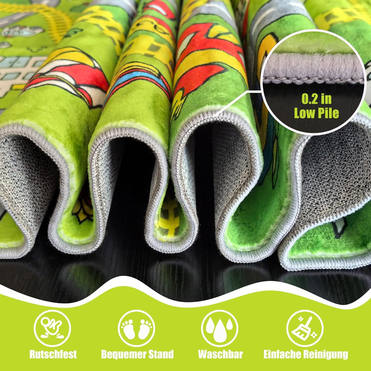 Kids Carpet Car Rug Play Mat, 4x6 Ft Classroom Carpet, Soft Floor Mats for Kids, Learning Area Rug for Kids, Non Slip Road Rug for Toddlers(car Track, 4x6)