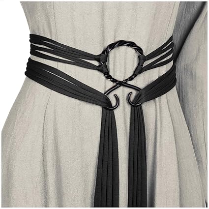 L'VOW Viking Troll Cross Rope Belt Norse Witch Rope Belt Renaissance Pagan Medieval Accessory