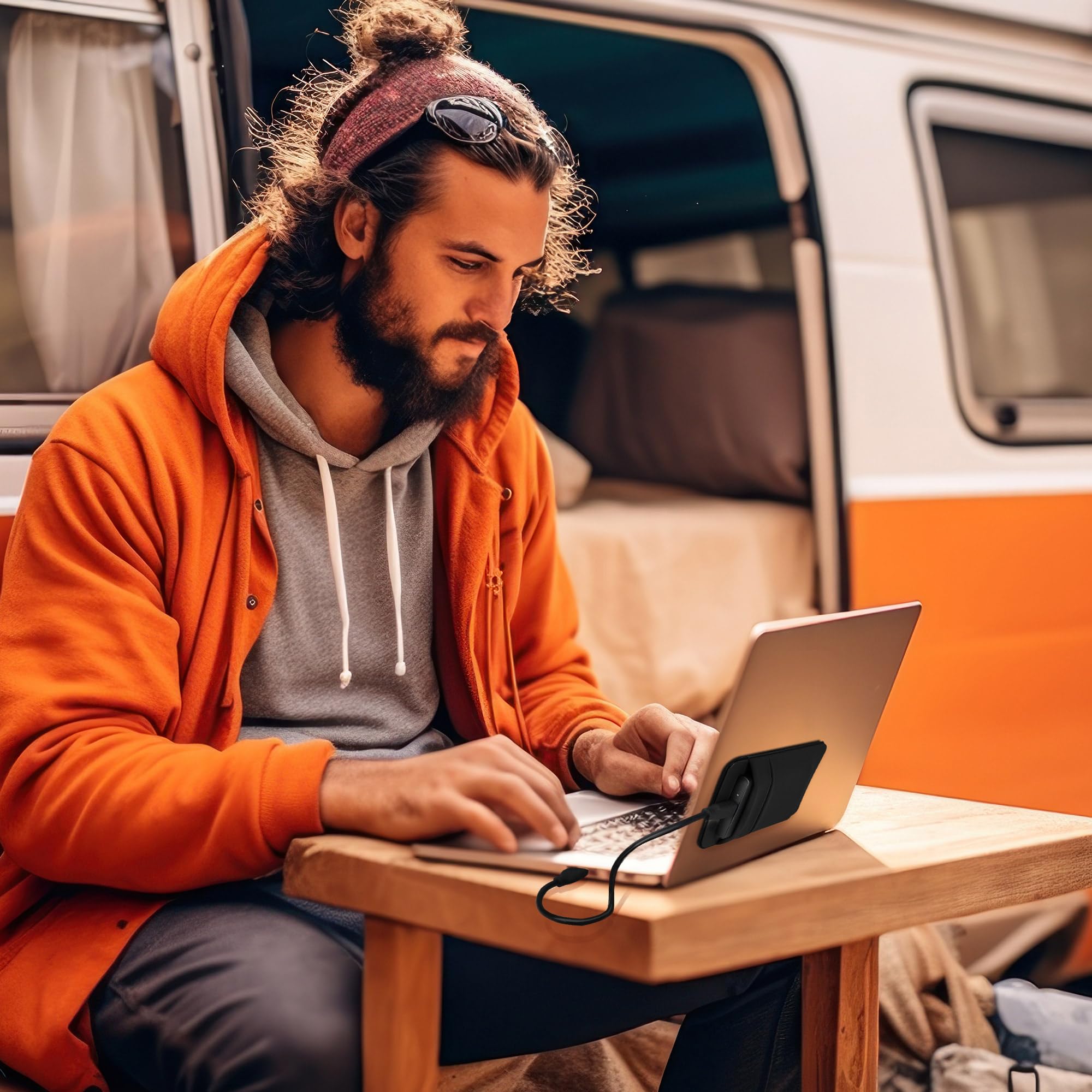 kwmobile Elastic Sleeve Compatible with SanDisk Portable SSD, Samsung T7, Crucial X8, HDD Case - Stretchy Elastane Adhesive External SSD Holder - 10x7cm & 8x7cm Pockets - Black Matte