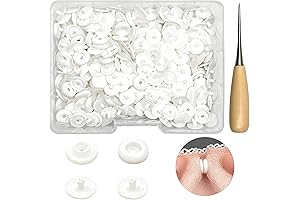 GTAAOY T5 Snaps, Easy Plastic Snaps for Fabric - 120 Pack