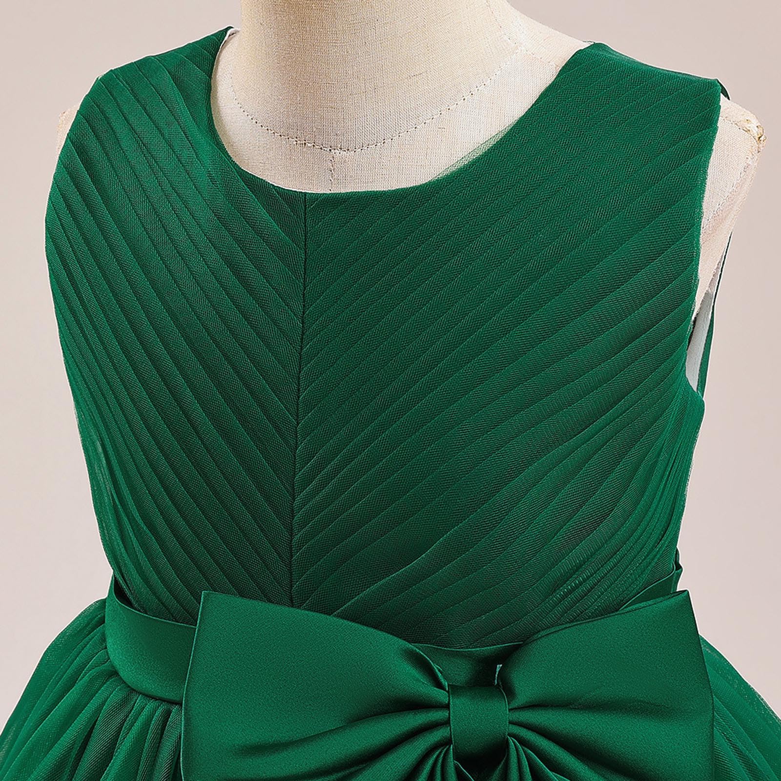 Genérico 2027-Vestido Infantil Lentejuelas Flores Tul Gasa Encaje Princesa Elegante Cómodo Niña Ocasión Especial Cumpleaños Bodas