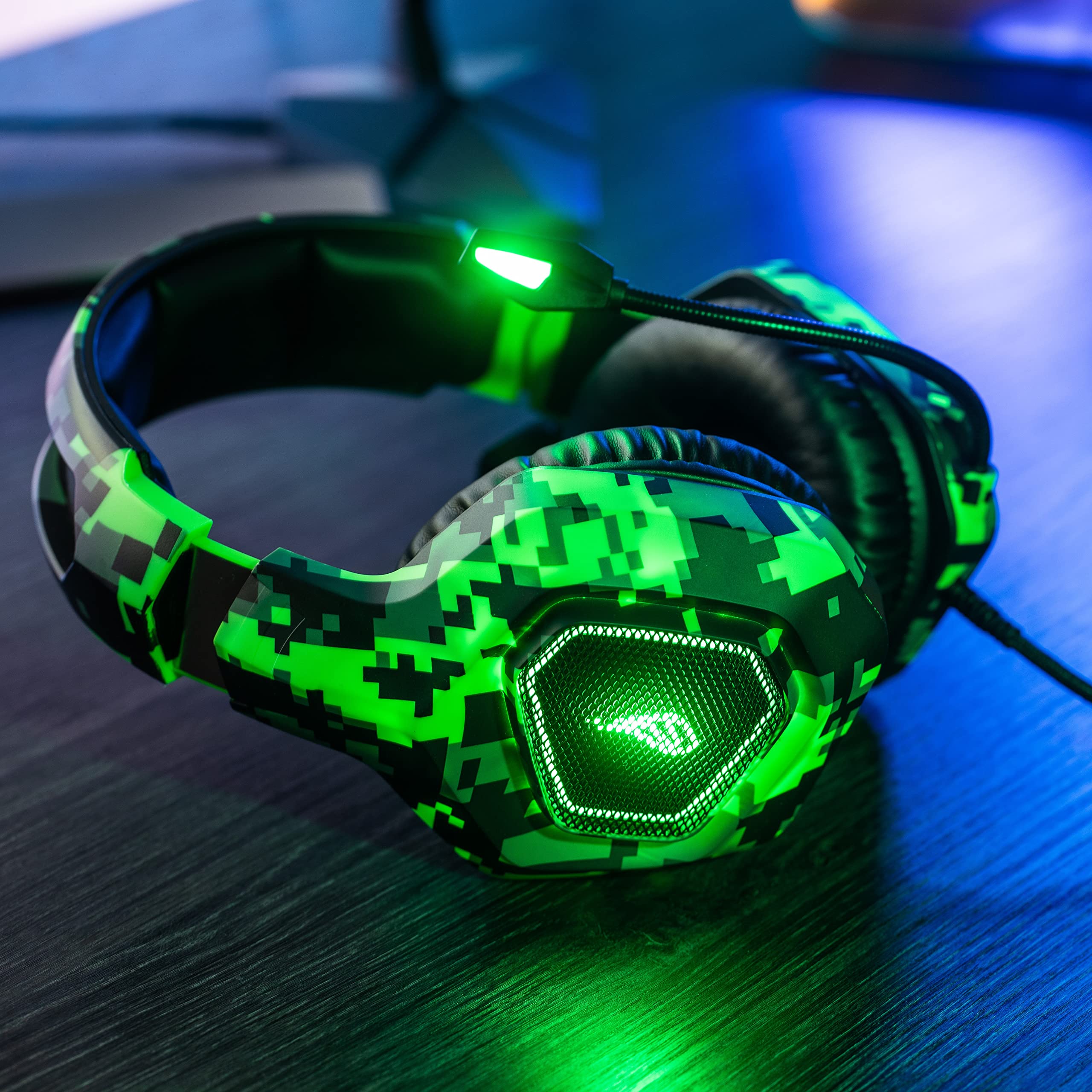 Surefire Skirmish Gaming Headset - Casque PC & PlayStation & Xbox - Headset Gaming - 390g - Son stéréo 2.0 & éclairage LED - Casque pour Gamer - USB 3.2 Gen 1 I Powered by Verbatim