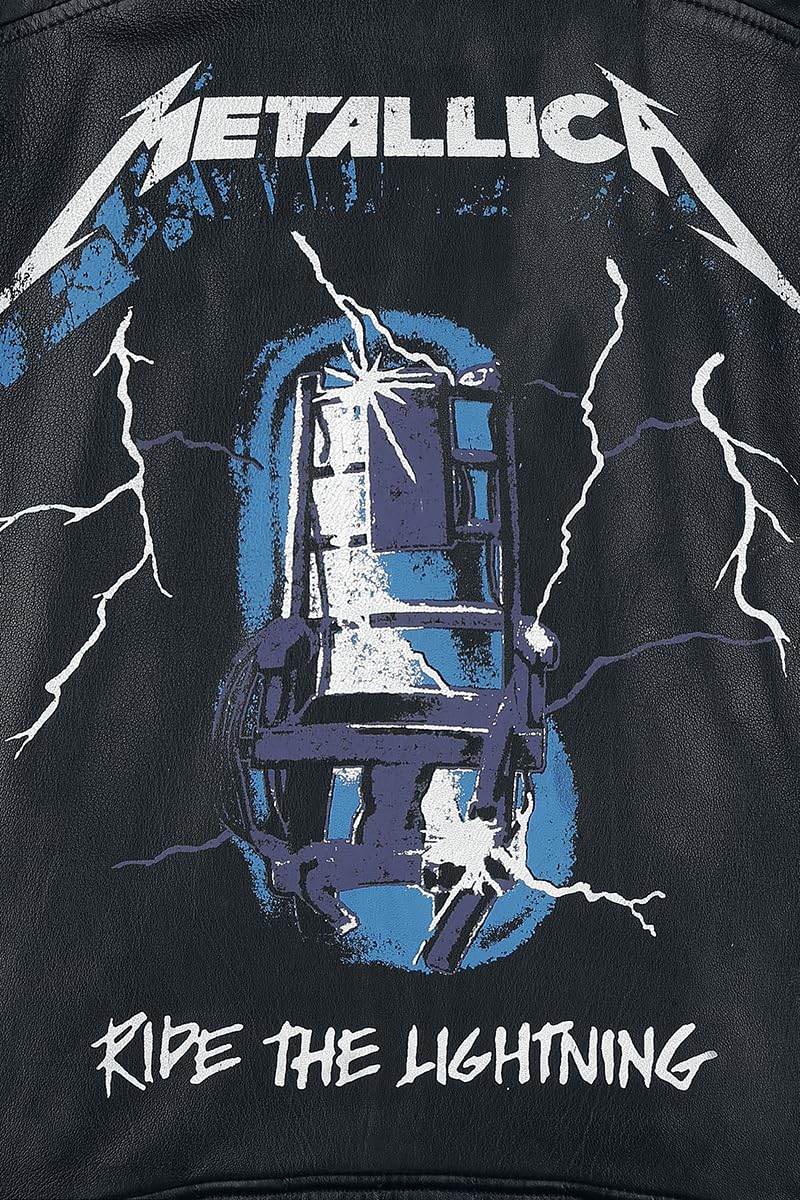 Metallica Ride The Lightning Männer Lederjacke schwarz Band-Merch, Bands