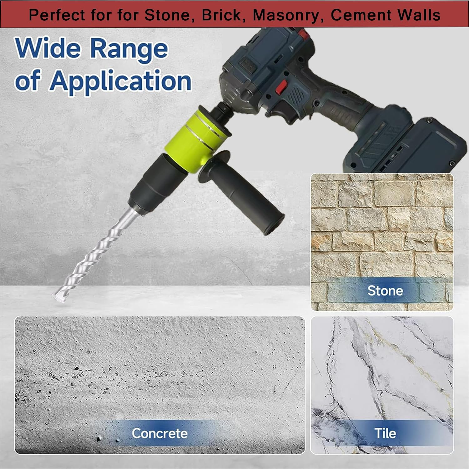 Electric Drill to SDS-Plus Drill Bits Adapter for Electric Screwdriver Cordless or Corded Hammer Drill