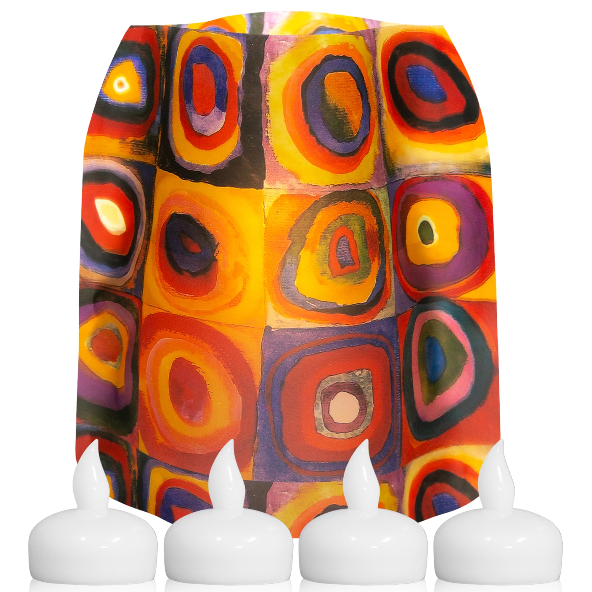 Modgy Leuchtenlaternen 4er-Pack – Schwimmende LED-Kerzen, Bruchsicher, Wasseraktiviert, Für Hochzeiten, Partys & Deko, In Elfenbein