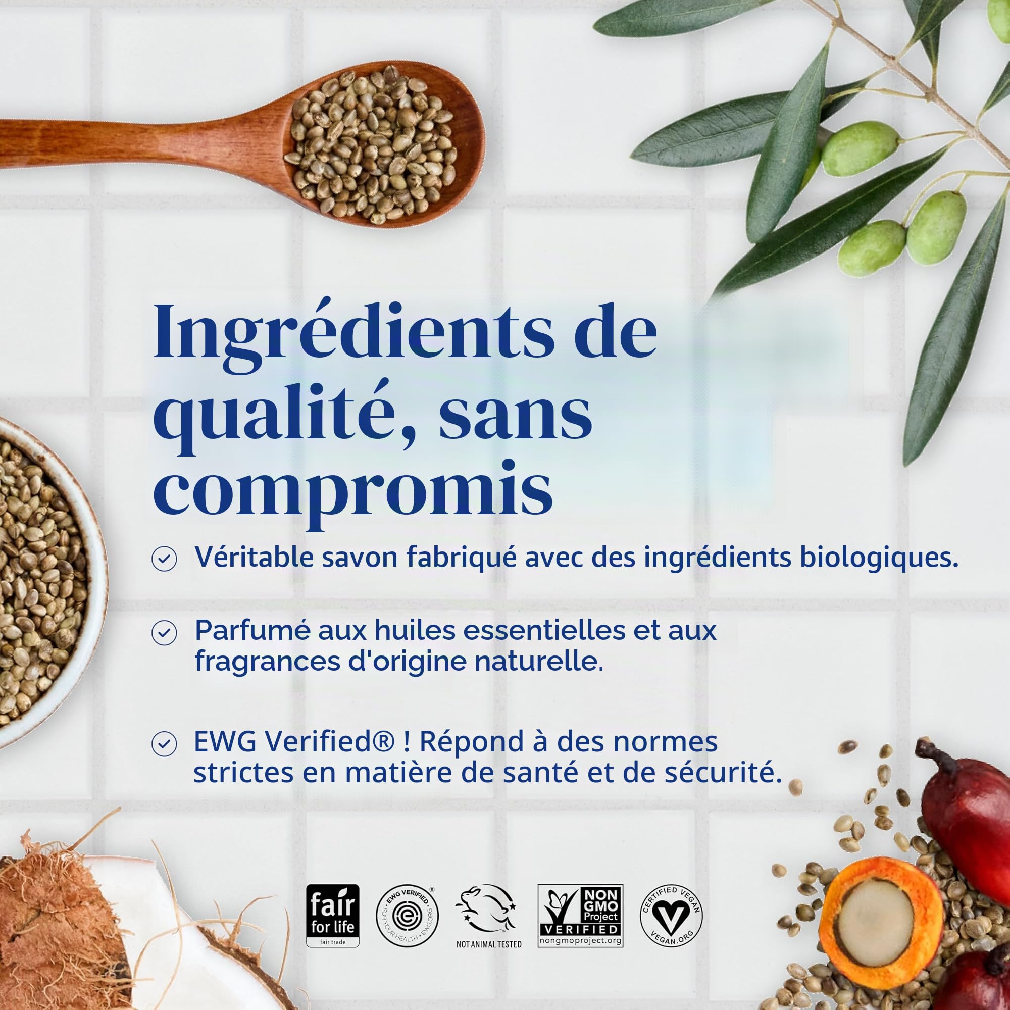 Dr. Bronner - Savon magique de «Pure-Savon de Castille, All-un bébé-doux, Bars 5 onces non parfumées (pack de 6)