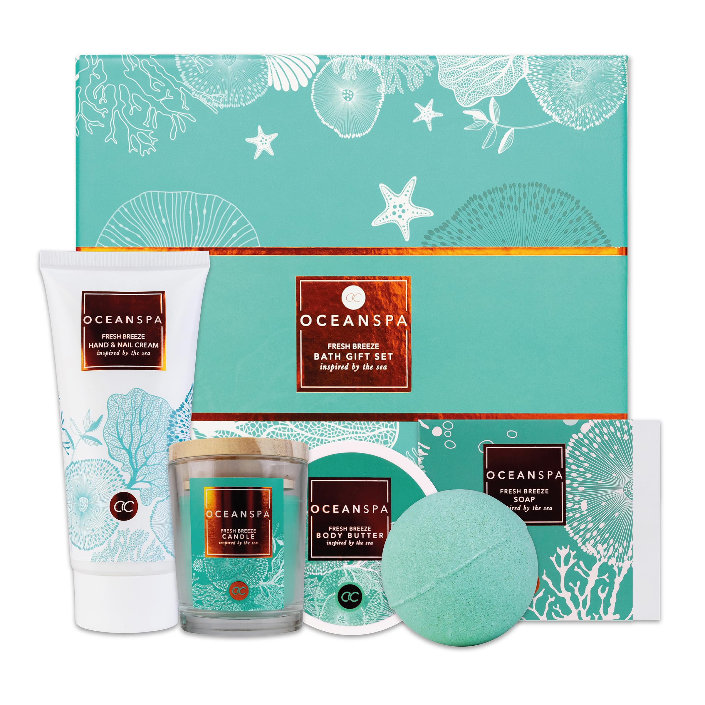 Accentra - Bath and treatment set RELAX gift box - Wellness gift kit 5 pcs for women - includes body butter, soap, hand cream, bath bomb and scented candle, scent: Tea Rose & Velvet — view 17