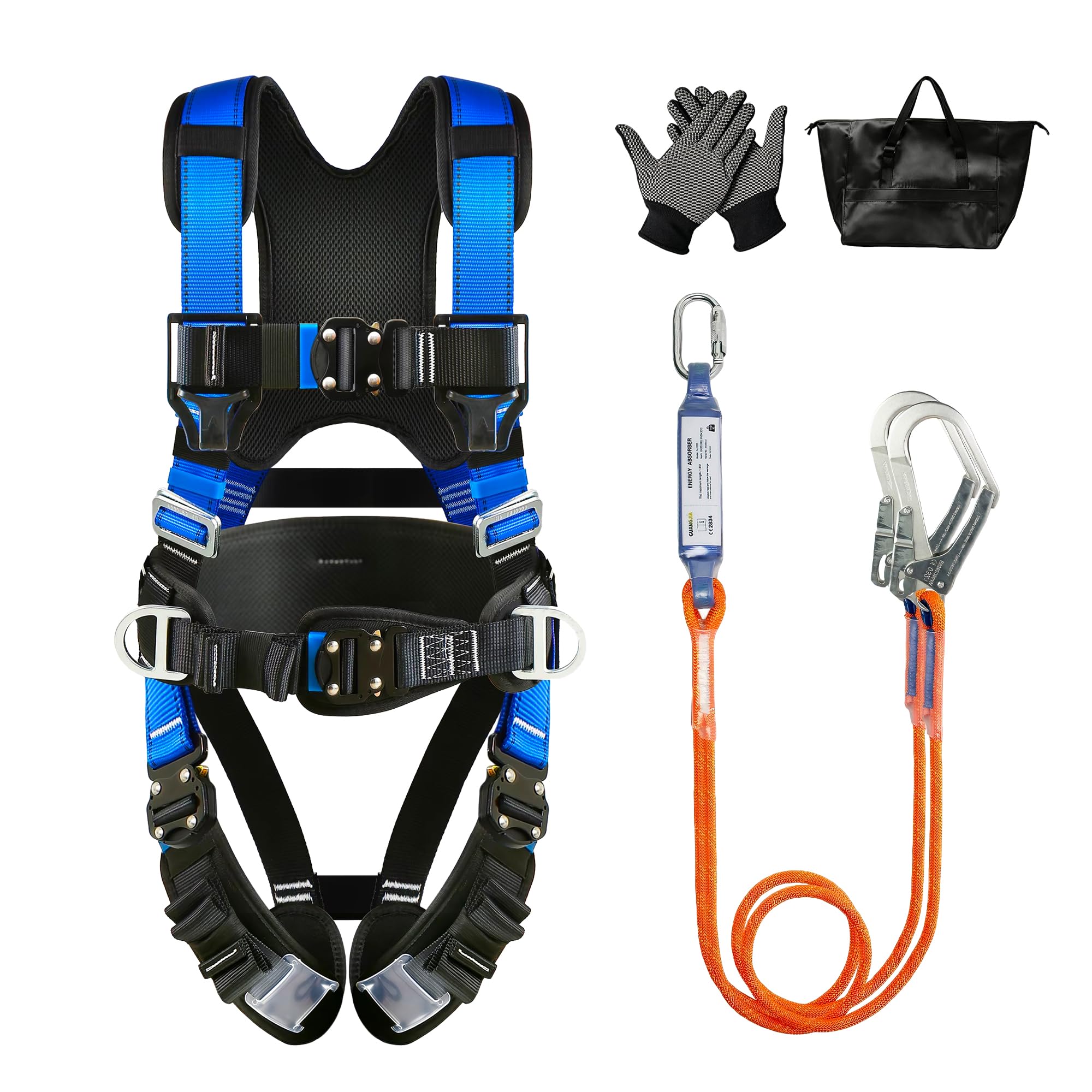 Kit de arnés de seguridad ajustable, protección de cintura gruesa, utilizado para operaciones de gran altitud