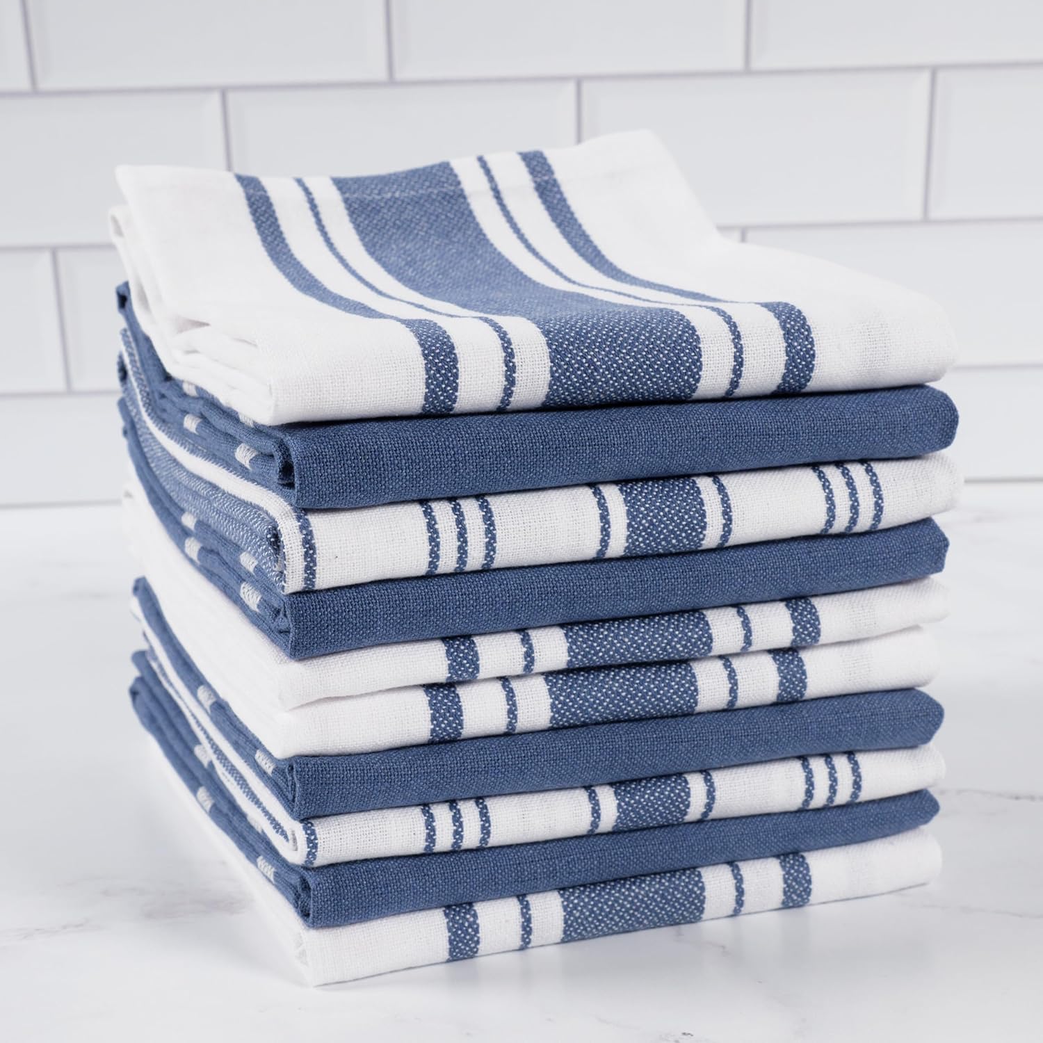 KAF Home Set of 10 GRS Certified Terra Kitchen Towels