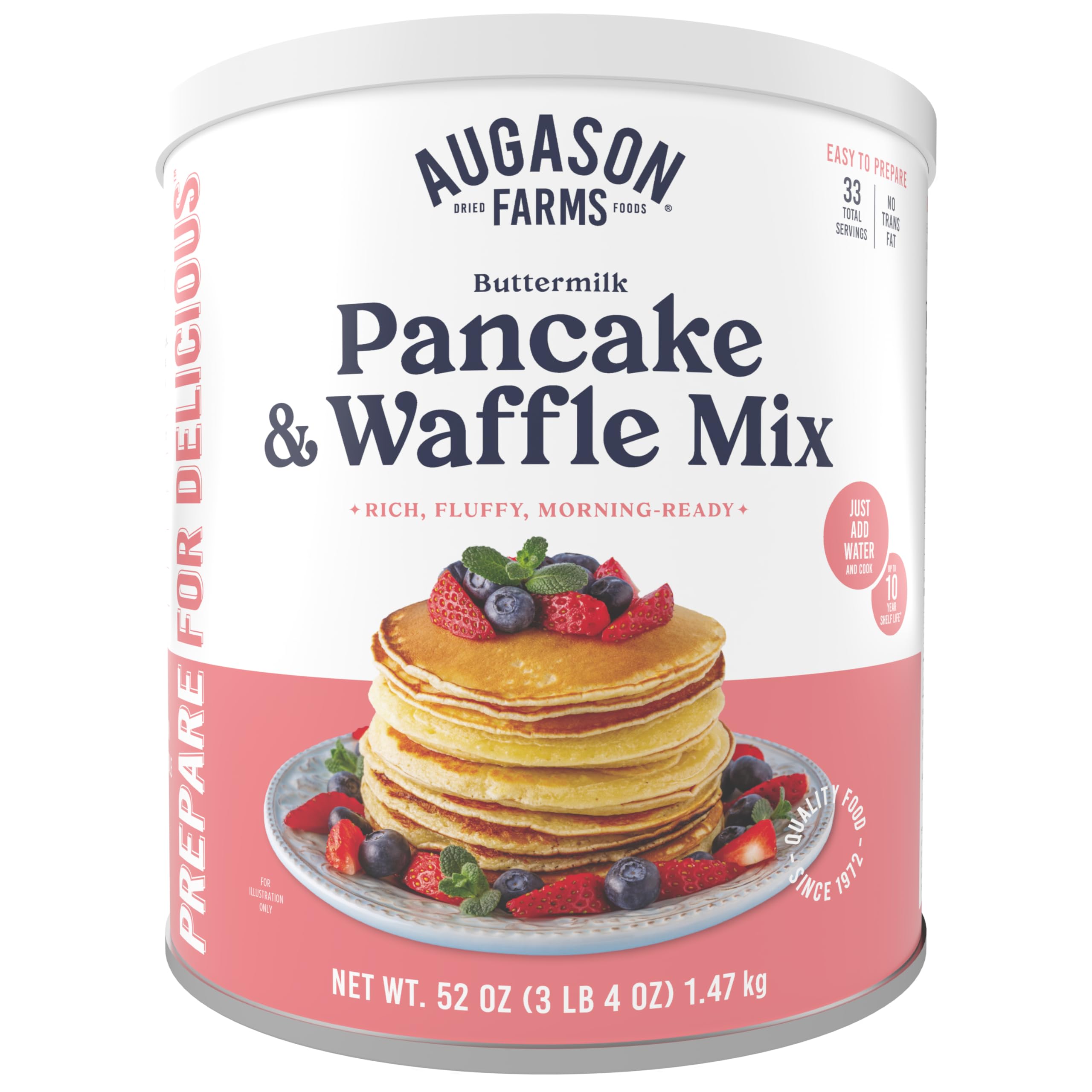 Augason Farms Buttermilk Pancake Mix #10 Can, 52 oz