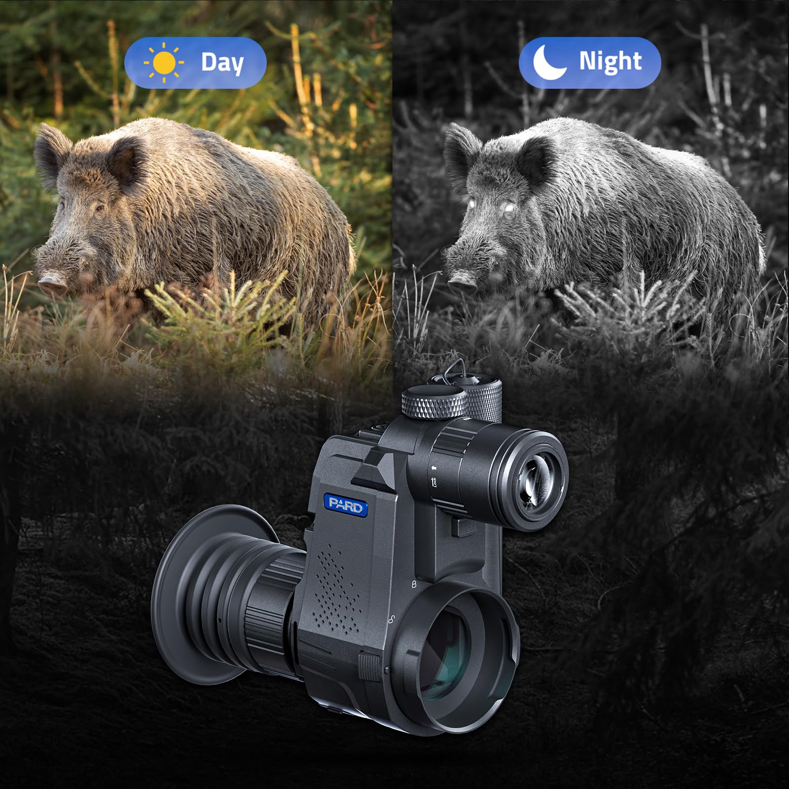 PARD Night Vision, Night Vision 100% Darkness, Monocoli a infrarossi da viaggio per caccia e sorveglianza, registrazione di immagini e riproduzione video, IR 850nm 940nm, NV007S