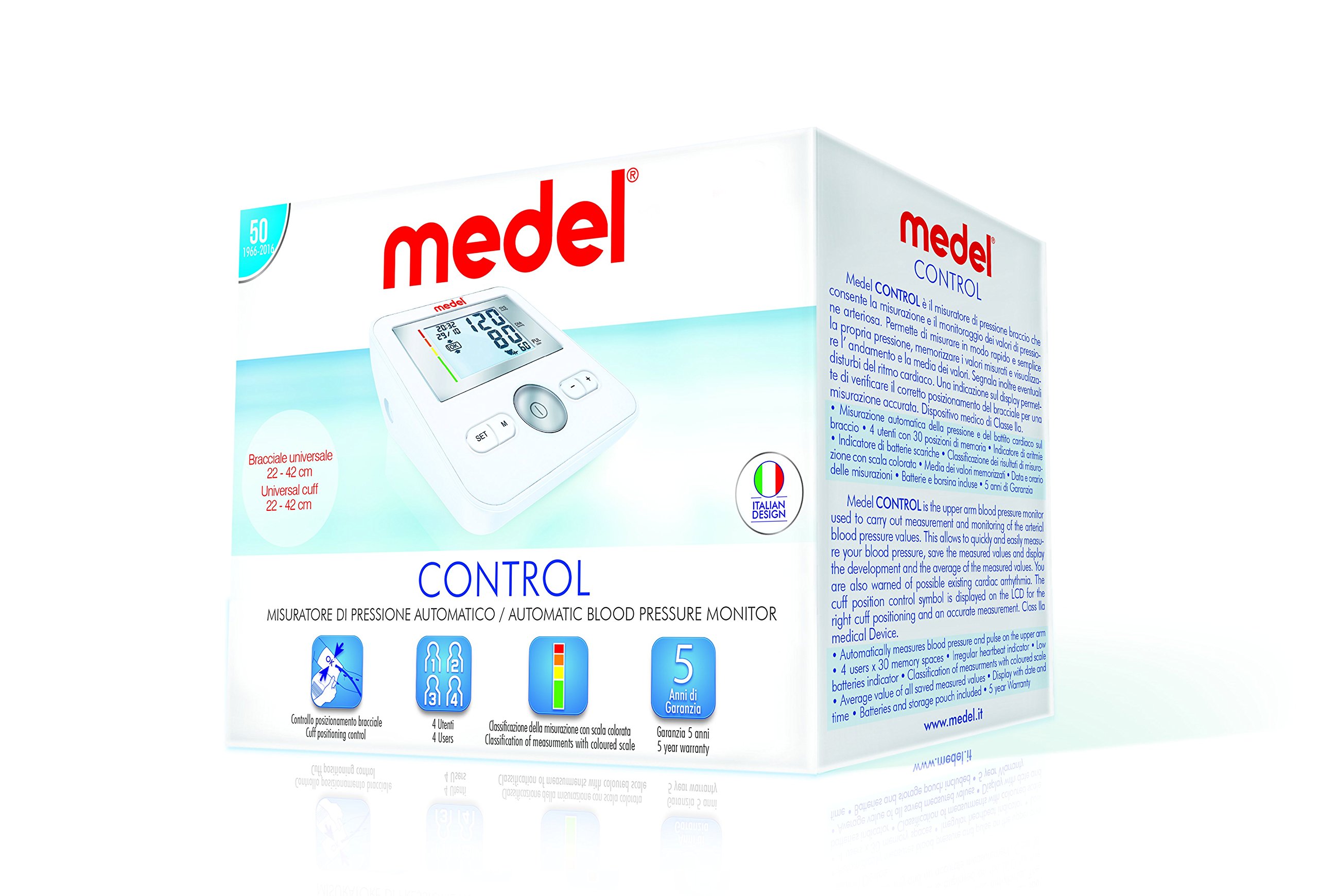 Medel 95142 Medidor de presión de brazo con control del posicionamiento del pulsera