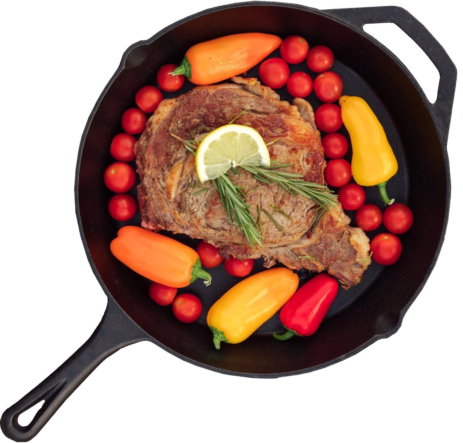 Rippl Cast Iron Skillet - 11 inch Cast Iron Pan - Nonstick Frying Pan - Preseasoned