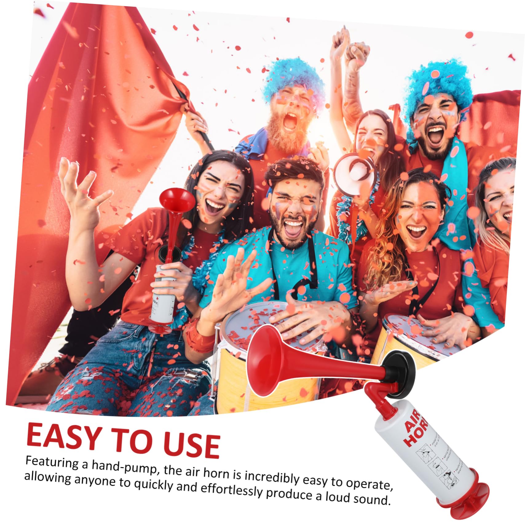 Toyvian 4stücke Hand-lufthorn Lautes Cheer Horn Für Sportveranstaltungen Manuelles Air Horn Für Fußballpartys Leicht Und Benutzerfreundlich Bunte Farben