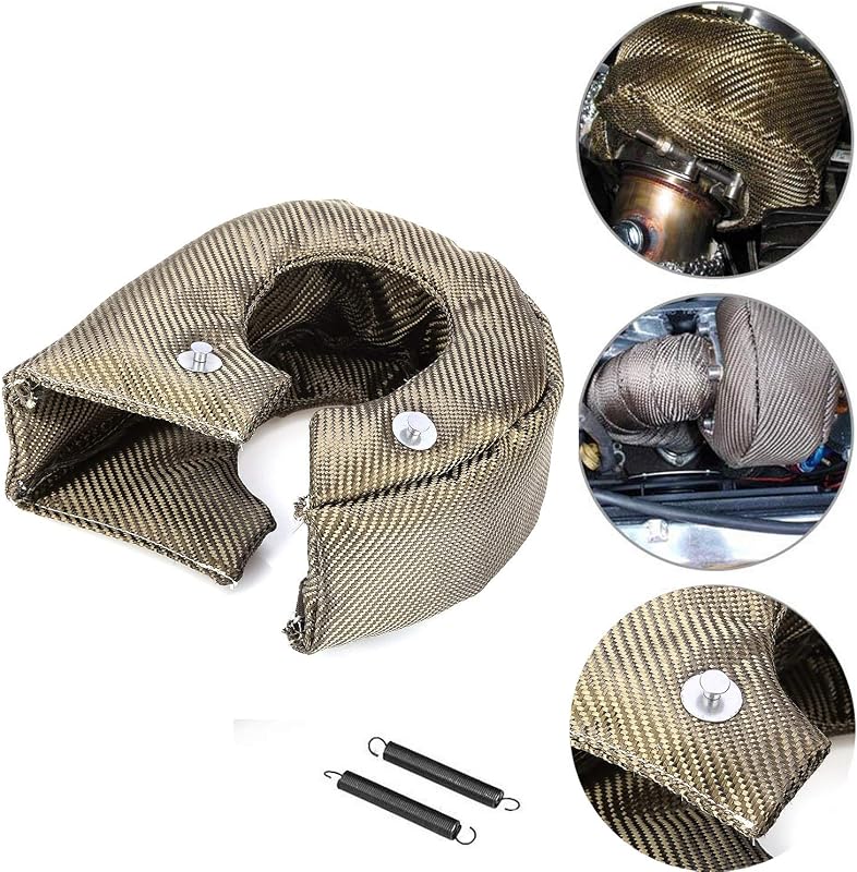 Manta térmica de titânio para turbo T4 GT40 GT42 GT45 ConPus com molas de fixação – 1 unidade