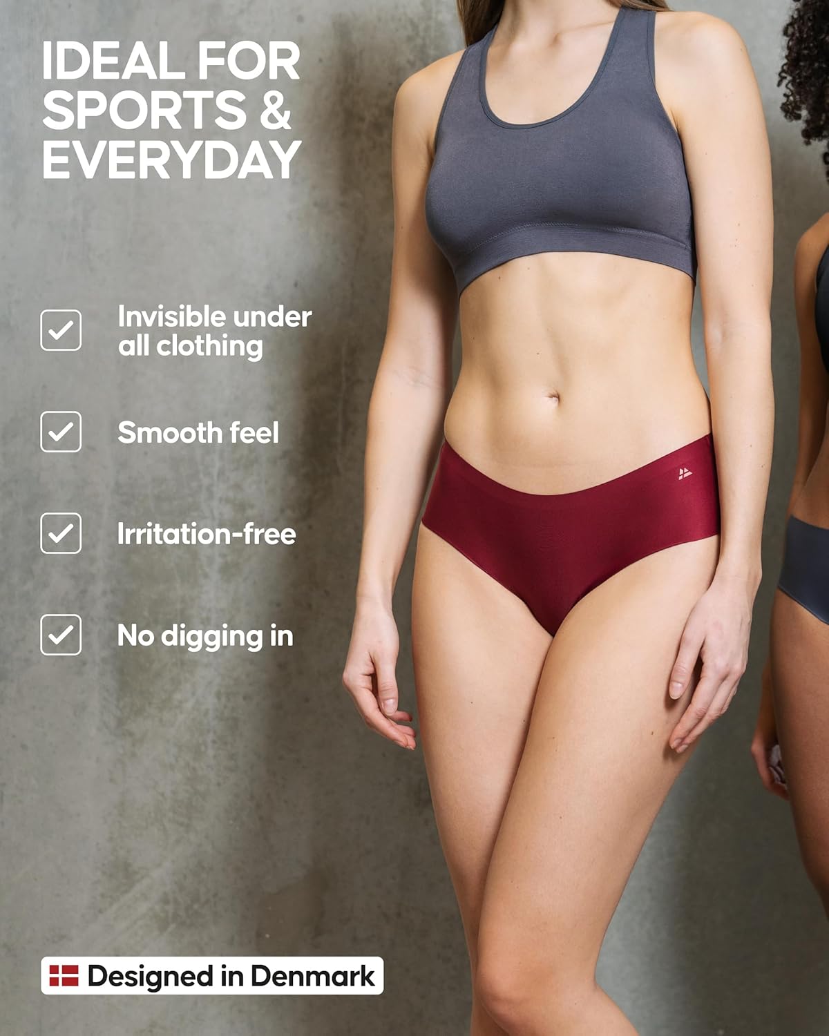 DANISH ENDURANCE Women's Hipster Panties, Seamless No Show Underwear, Invisible Comfort, Tag Free, 3 or 5-Pack