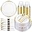 Hioasis 175pcs Clear and Gold Plastic Plates - Elegant Disposable Dinnerware Set Suitable for 25 Guests Include 10.25 Dinner & 7.5 Dessert Plates, Pre Rolled Silverware Set, Cups for Party & Wedding