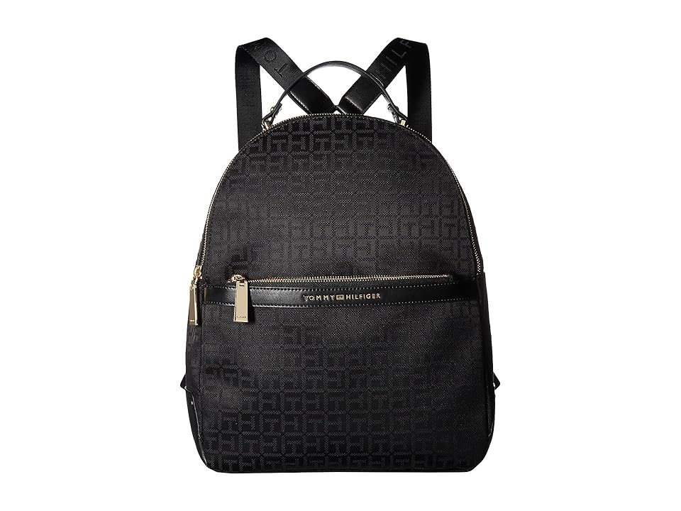 

Tommy Hilfiger Abington Large Backpack (Black Tonal) Backpack Bags