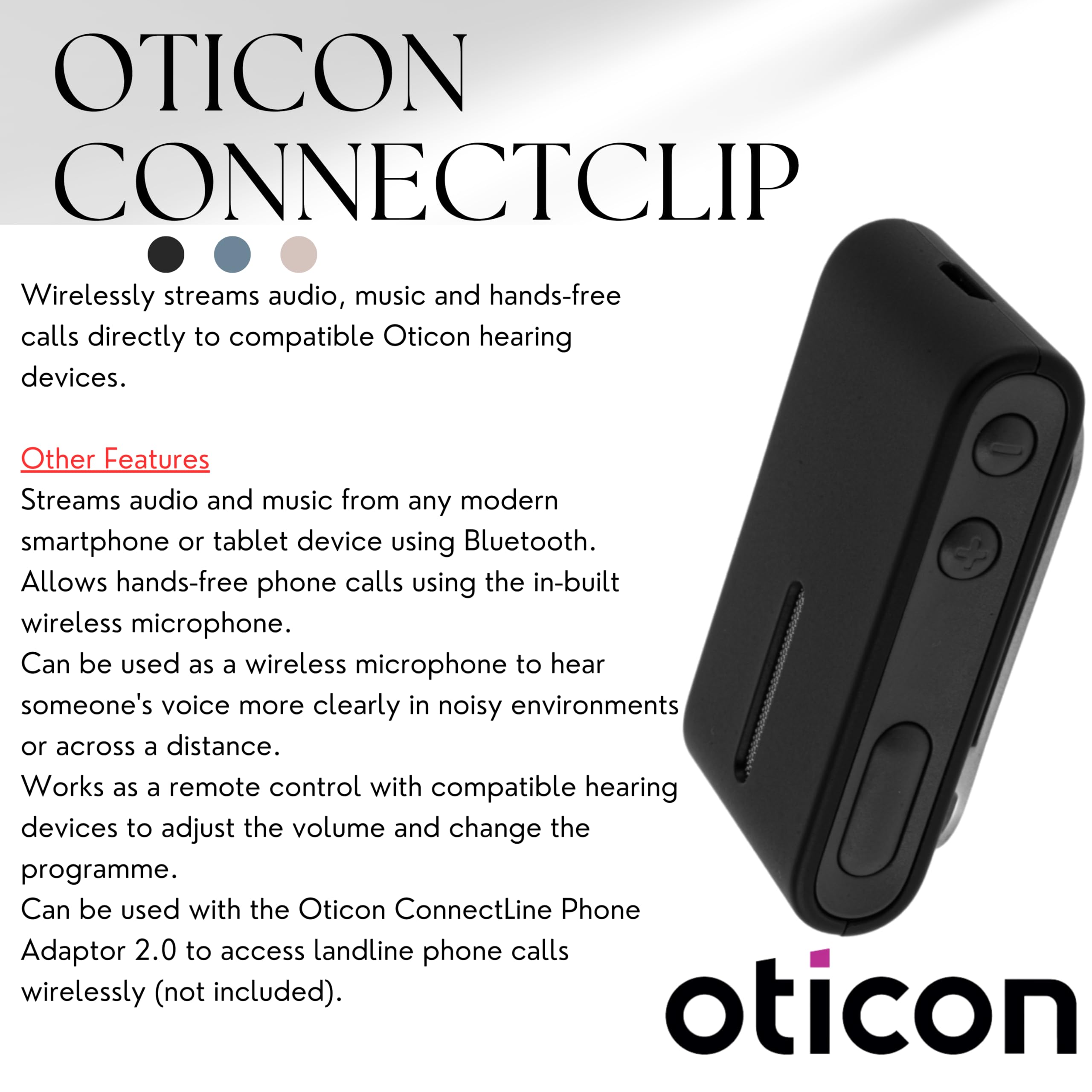 Amazon.com: Otto Tech Oticon ConnectClip Streamer & Remote