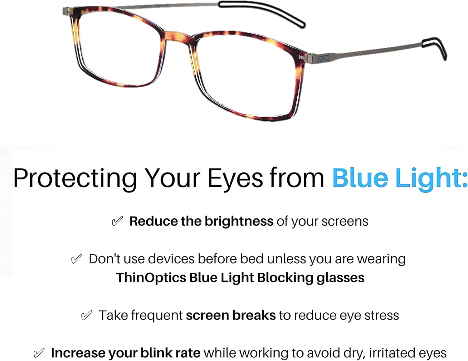 ThinOptics Frontpage Blue-Light Blocking Computer Reading Glasses and Milano Aluminum Case - Image 10