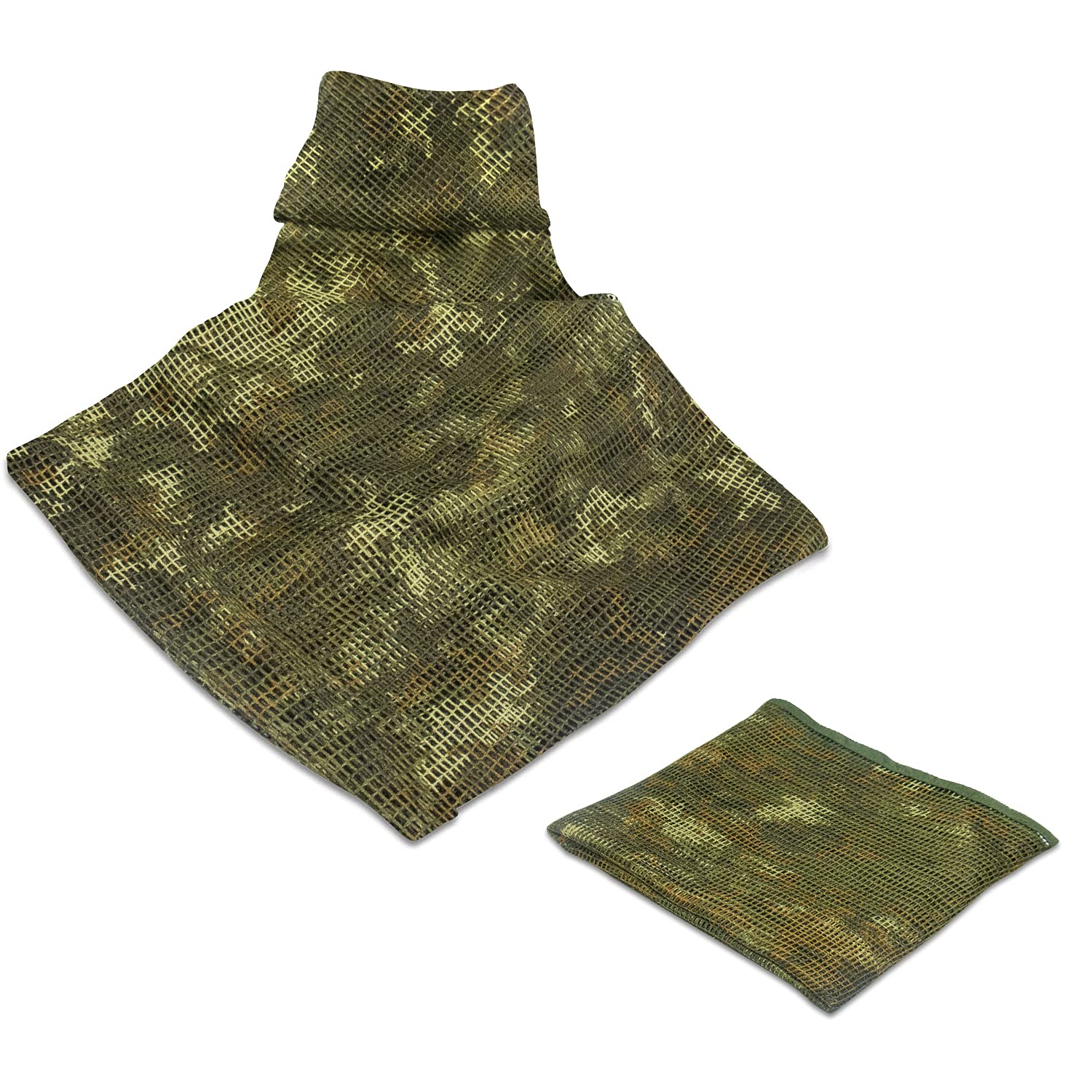 GHILEO Tactical Mesh Net Camo Scarf, Sniper Veil Military Neck Scarves