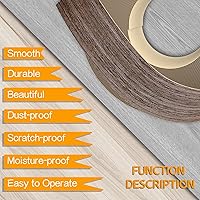 Vista 23 de GSCIT Club Bandas de borde de roble, rollo de 1 pulgada x 10 pies de bandas de borde de chapa - Cinta de madera real flexible previamente pegada