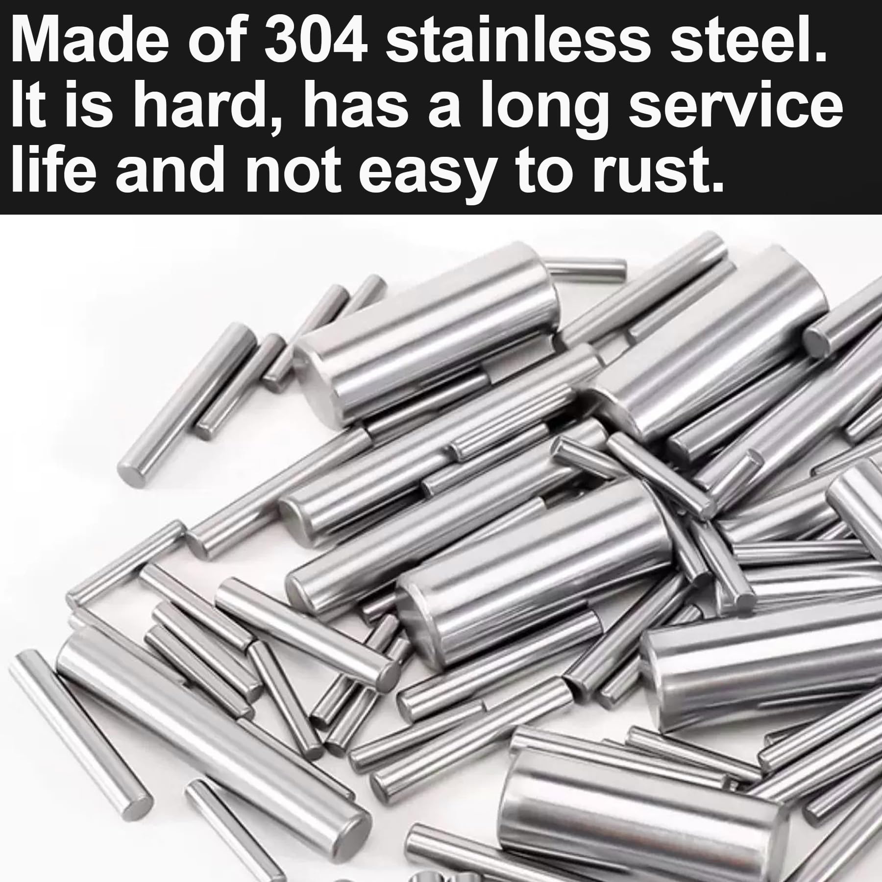 LEPEVNEY 3mm x 32mm 304 Stainless Steel Dowel Pins Shelf Pegs Support Shelves Silver Tone 50Pcs - Image 4