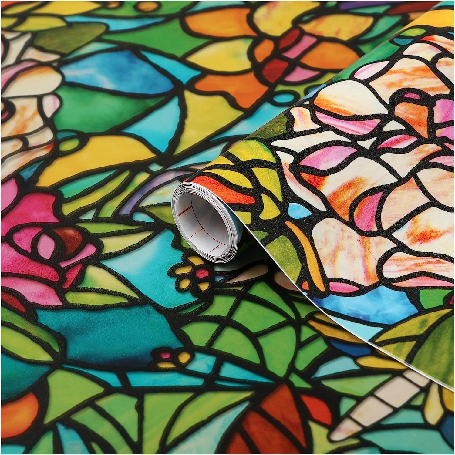 DC Fix 346-0647 Decorative Self-Adhesive Window Film, Spring Chapel/Tulia, 17.71" x 78" Roll