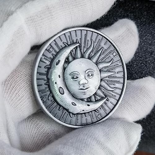 Miniatura 6 de Sun Moon Ouroboros - Moneda de la suerte con diseño en relieve 3D, moneda única de desafío