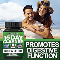 Vista 3 de Limpieza de 15 días Desintoxicación de colon con laxante natural para estreñimiento e hinchazón. 30 píldoras para desintoxicar y aumentar