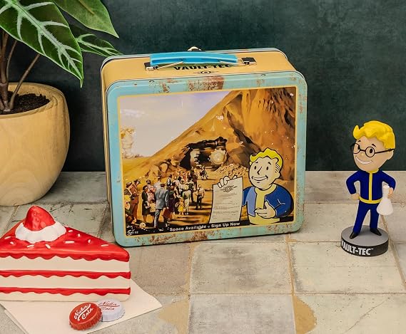 Fallout Vault-Tec Prepare For The Future Retro Metal Lunchbox | Reusable Storage Tin Container