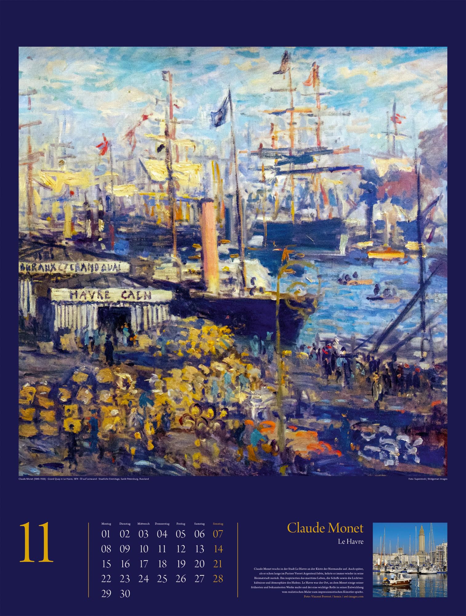 KunstGeschichten Kalender 2027 | Meisterwerke und die Orte ihrer Inspiration: Informativer Kunstkalender im großen Hochformat (50x66 cm) | Mit Texten