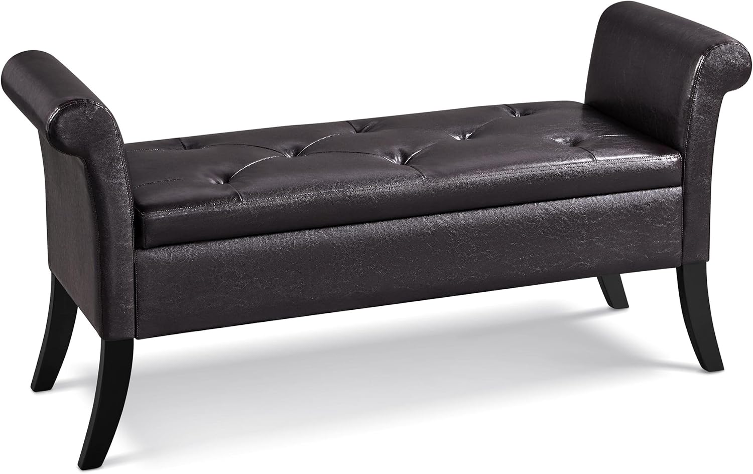 Yaheetech Storage Bench Stool with Storage Window Seat Upholstered