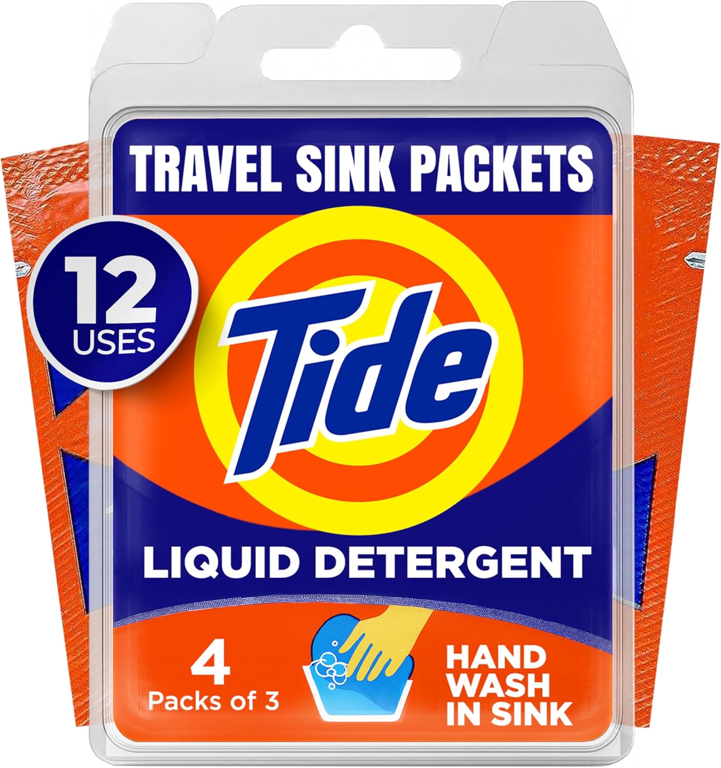 Tide Sink Pack Liquid Laundry Detergent, 0.51 oz, Pack of 12