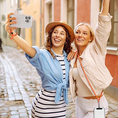Miniatura 69 de takyu Cordón para teléfono celular, correa ajustable para el cuello y 2 correas de muñeca para teléfono con parches de sujeción para teléfono