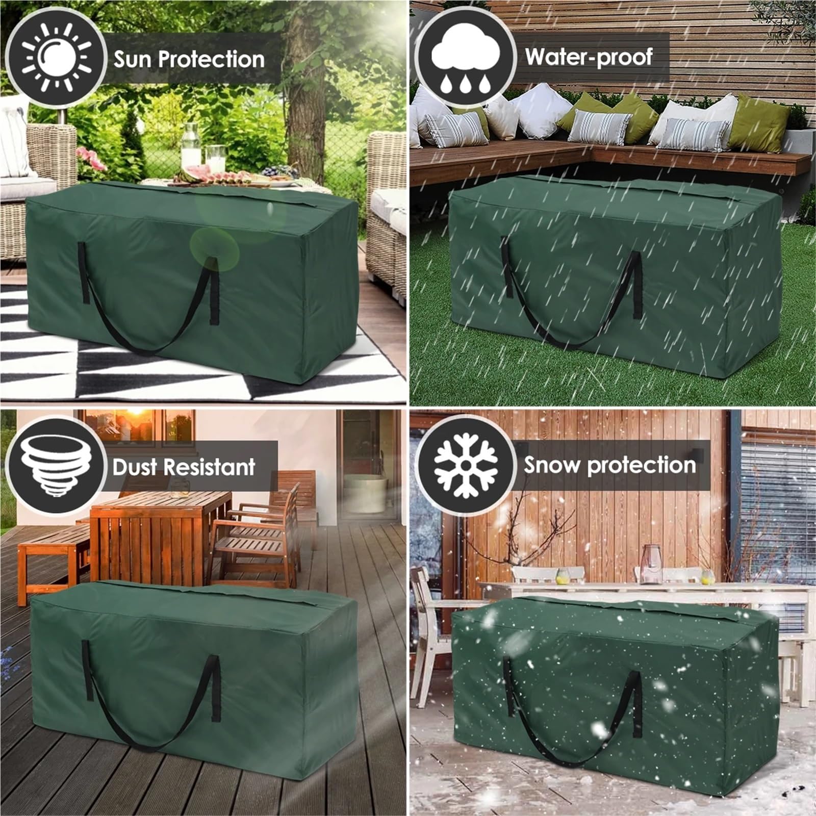 Custodia Protettiva for Cuscino Resistente, Copertura for mobili di Grande capacità, Giardino Esterno, Impermeabile