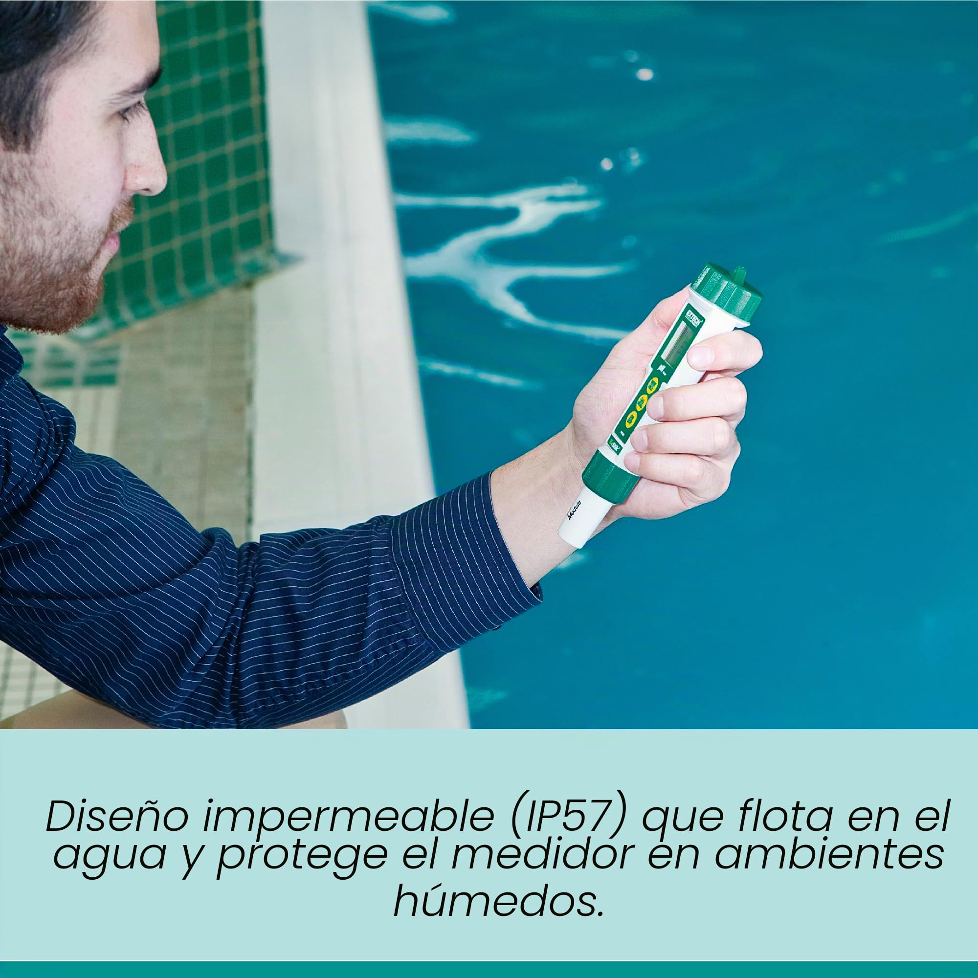 Extech PH100 Medidor a prueba de agua de 0,00 a 14,00 PH ExStik | pH 0,00-14,00, wasserdicht, ATC, Flachflächenelektrode, Temperaturanzeige, Auto-Abschaltung, Becher