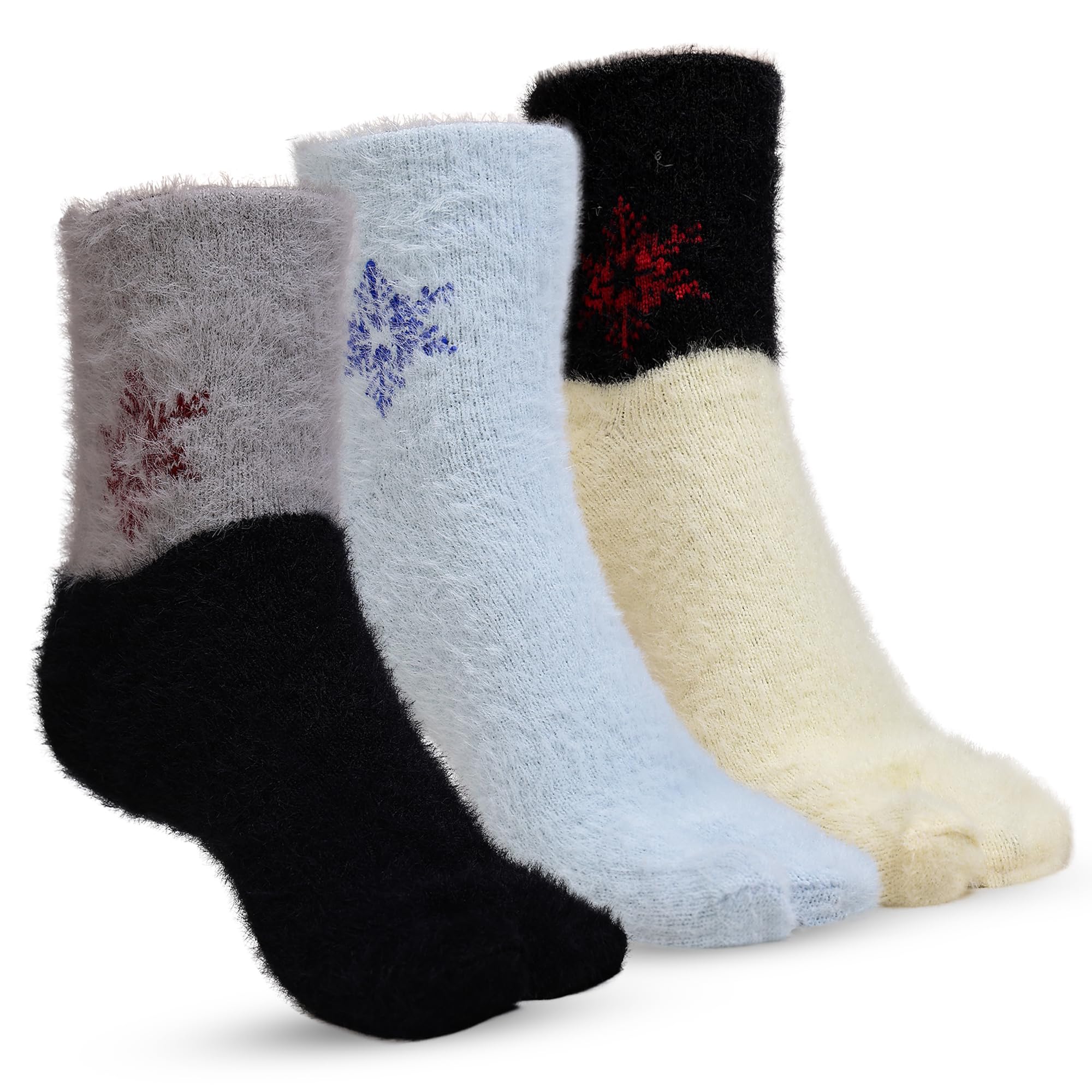 rysn Women's Super Soft Fuzzy Ankle Socks, Split Toe Design, Cozy Winter Indoor Slippers, Multi-Color Pack for Home Wear-picture-17