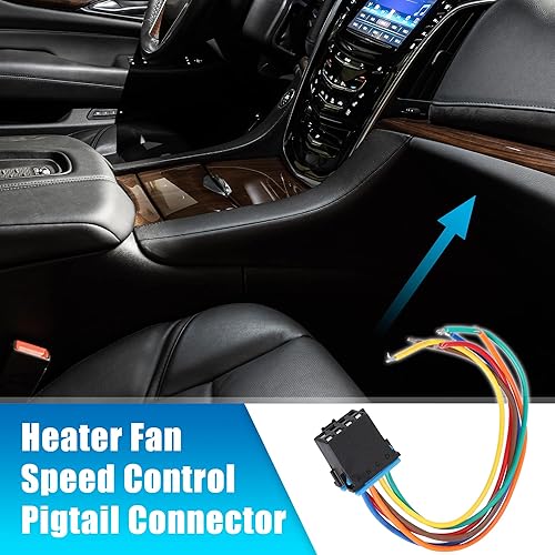 Miniatura 3 de X AUTOHAUX Conector de arnés de cableado de control de velocidad del ventilador del calentador de CA para Chevrolet Tahoe Silverado 2500 C1500 C2500