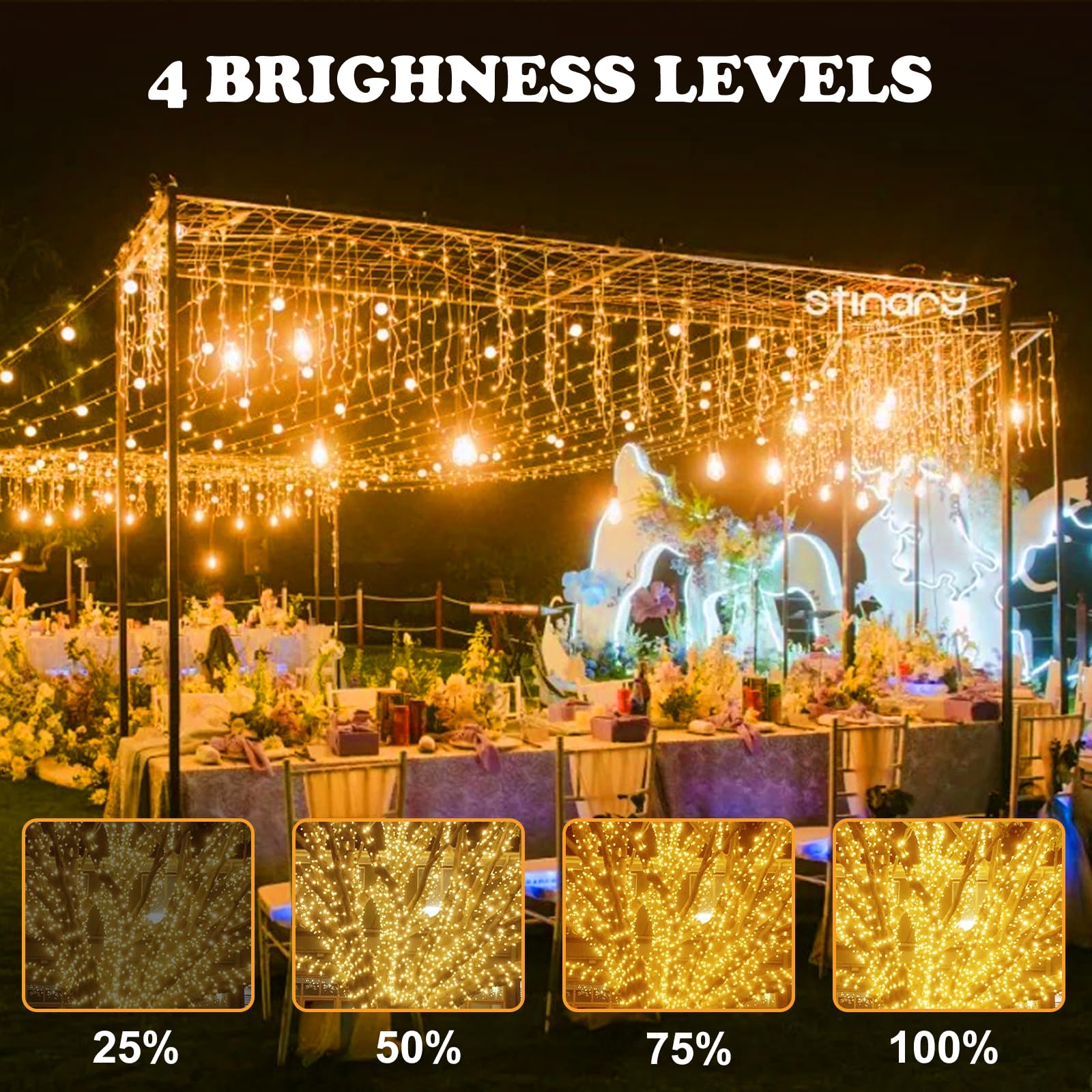 Jsdoin Christmas Tree Lights Plug in,40m 400 LED Outdoor Fairy Light Mains Powered - Image 3