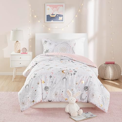 MI ZONE KIDS Bettwäsche-Set für Doppelbett, Himmelsmuster, Metallic, Sternenhimm
