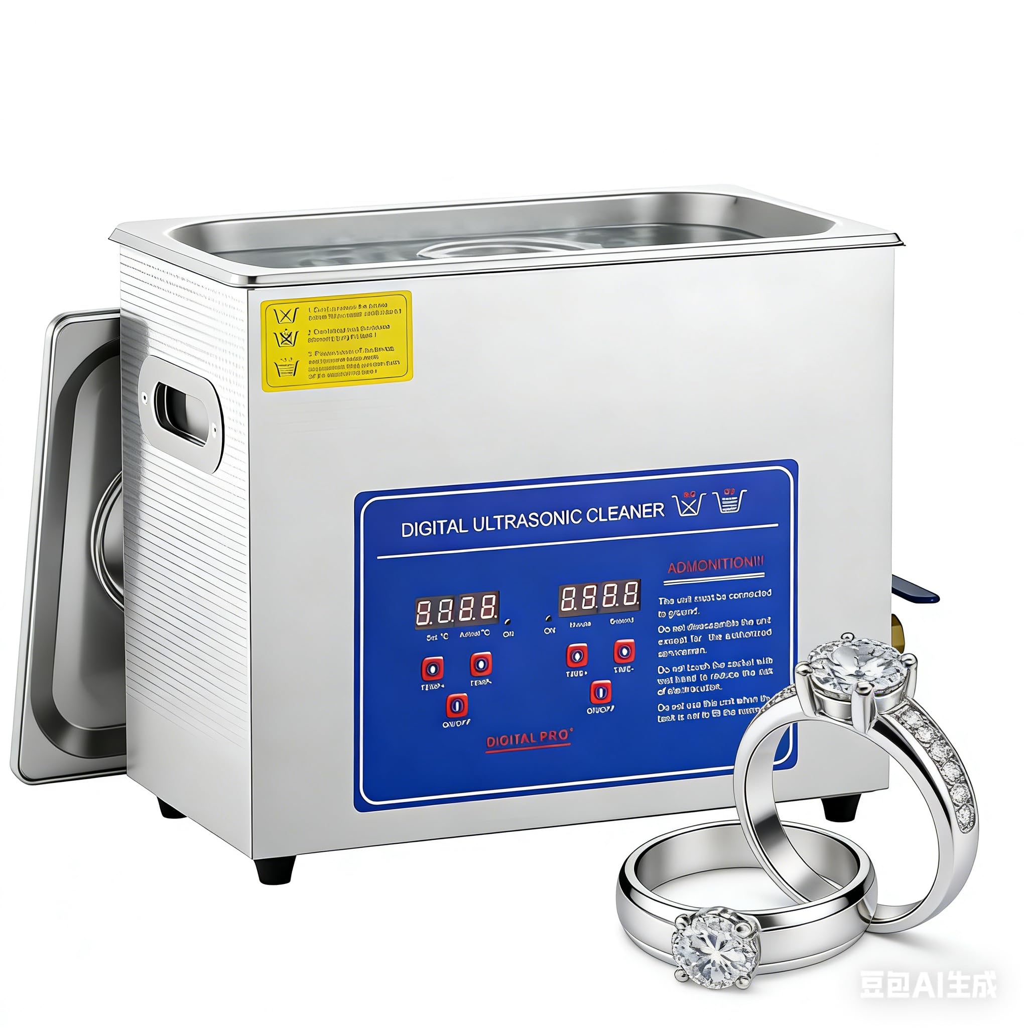 Generico Ultra Cleaner 4.5L 150W - Macchina per la Pulizia Industriale a ultrasuoni con Timer Digitale e riscaldatore, pulitore a ultrasuoni a 40 kHz per Gioielli, ricambi Auto e carburatori