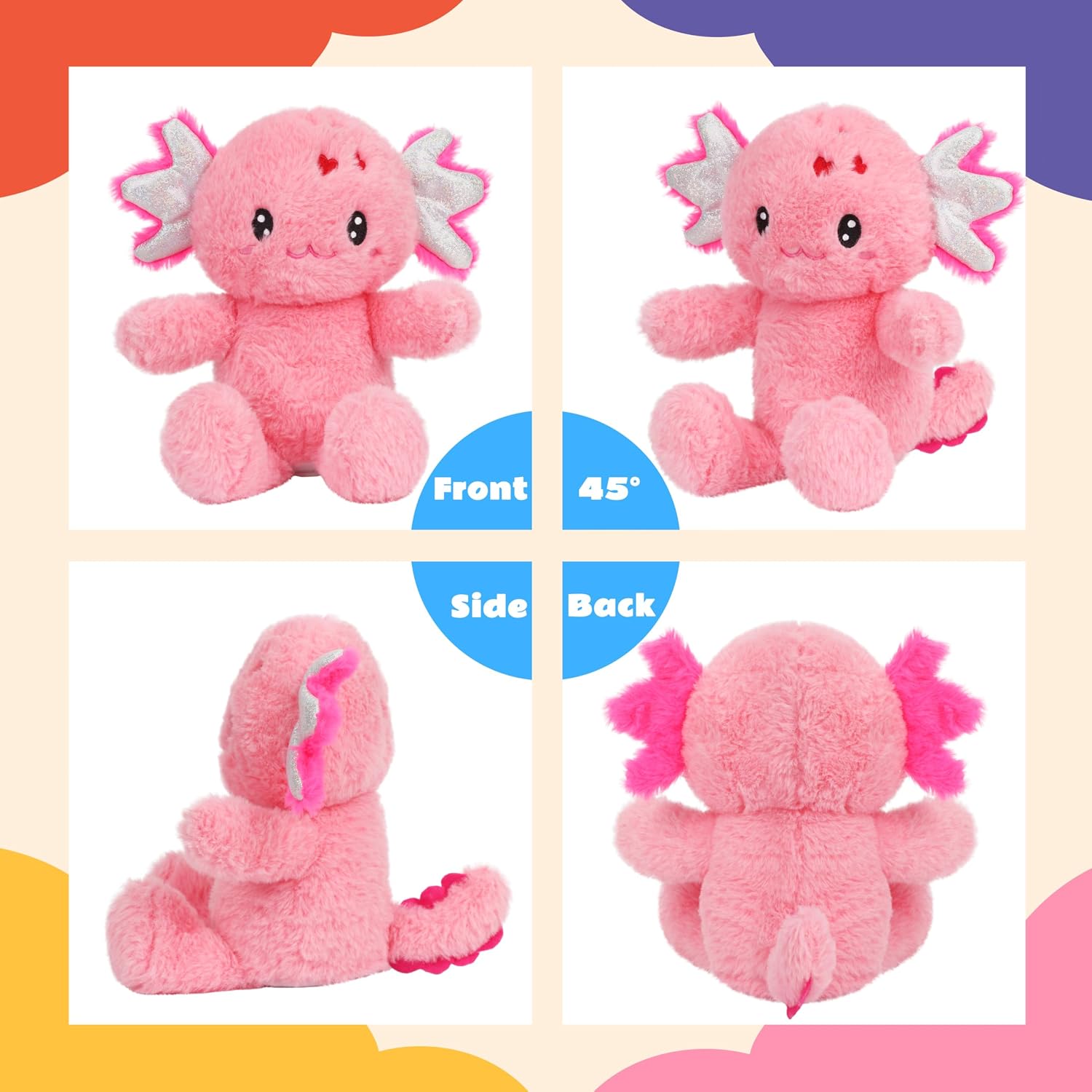 Talking Axolotl Musical Stuffed Animal Shaking Interactive Plush Toy image 4