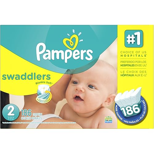 Pampers Swaddlers Diapers Size 2 186 Count (Packaging May Vary)