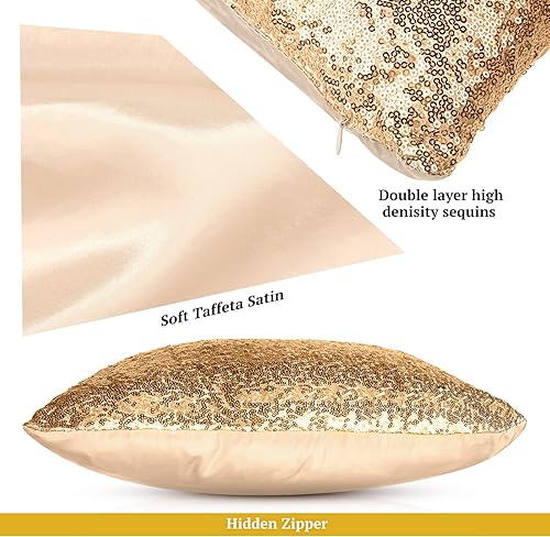 Miniatura 3 de 4 fundas de almohada de piel sintética de invierno con lentejuelas y esponjosas, fundas de almohada con purpurina para sofá, cama, sofá, día de